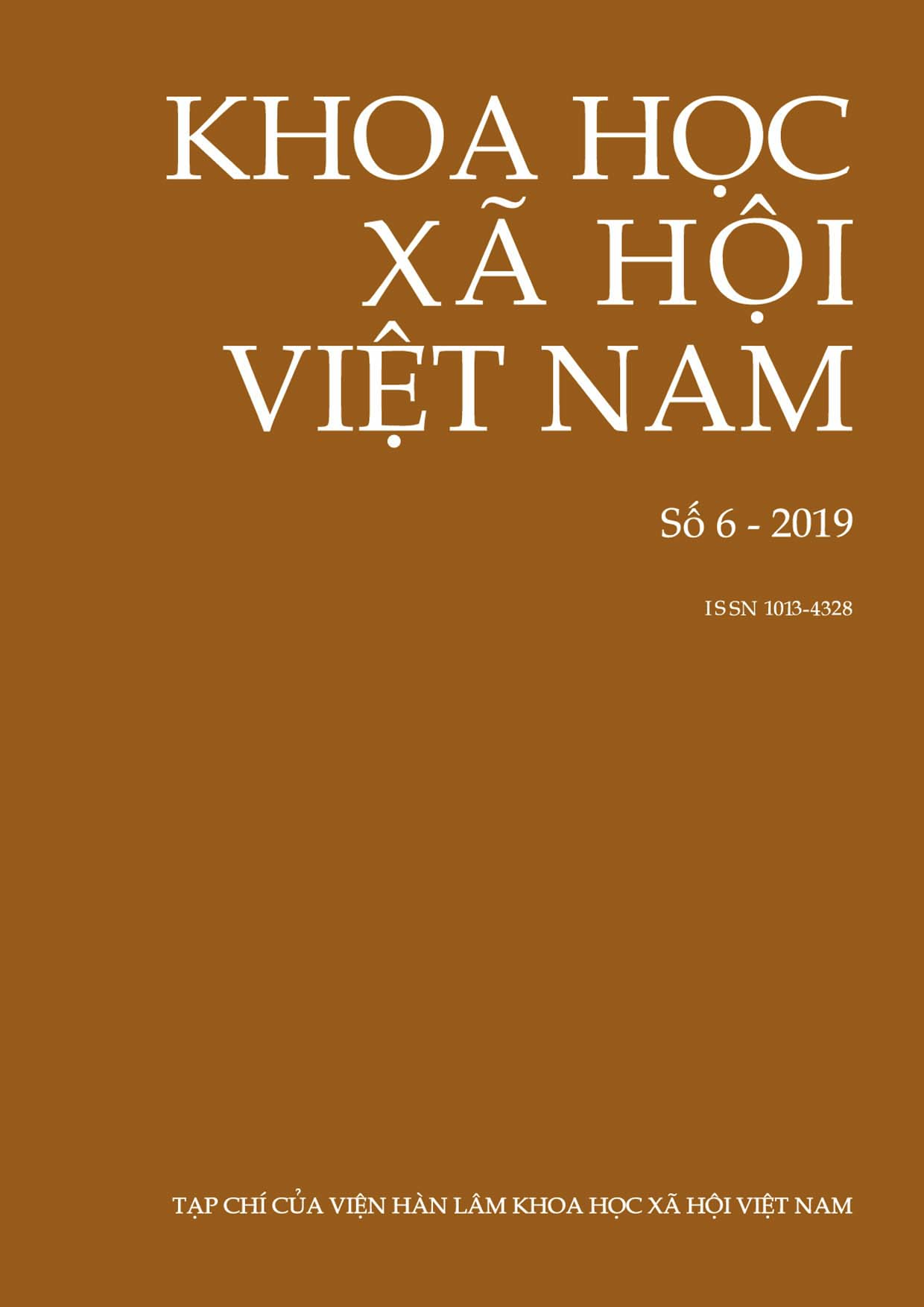 Khoa học xã hội Việt Nam. Số 6 - 2019